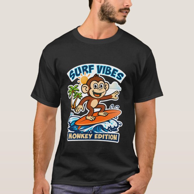 Surf vibes - monkey edition t shirt (Framsida)