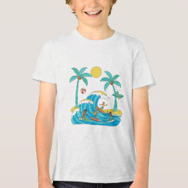 Surf & Waves – Tecknad T-Shirt för Pojkar vid Stra