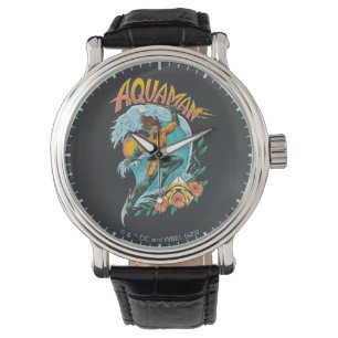 Surfa av Aquaman och Trident Stigning Graphic Armbandsur