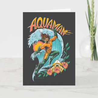 Surfa av Aquaman och Trident Stigning Graphic Kort