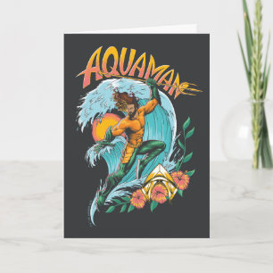 Surfa av Aquaman och Trident Stigning Graphic Kort