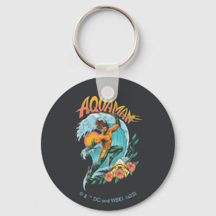 Surfa av Aquaman och Trident Stigning Graphic Nyckelring
