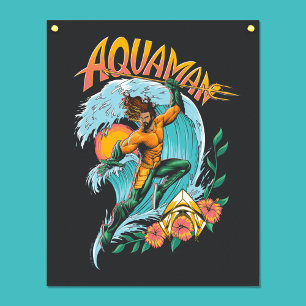 Surfa av Aquaman och Trident Stigning Graphic Poster