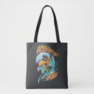 Surfa av Aquaman och Trident Stigning Graphic Tygkasse