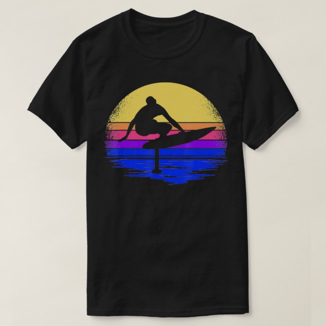 Surfa av folie Foilen Foiling Foil Surfing T Shirt (Design framsida)