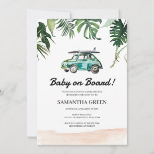 Surfa Baby Shower Inbjudningar
