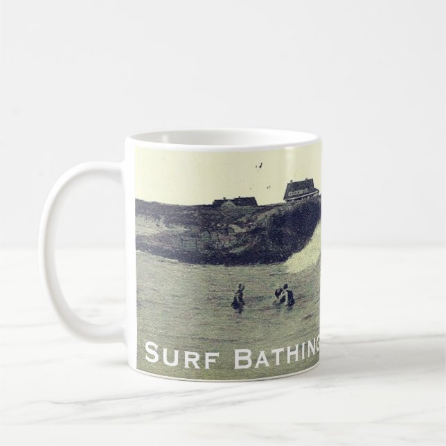 Surfa Bathing, Sakonnet - Little Compton, RI Kaffemugg (Vänster)