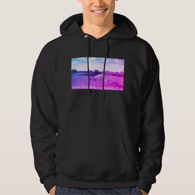 Surfa Bathing, Sakonnet, RI (Little Compton) Hoodie (Framsida)