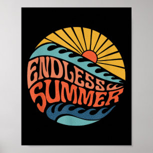 Surfa Beach 60 för ändlös sommartid, Retro 60-Vint Poster