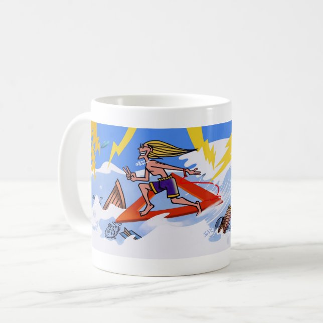 Surfa Bermuda-triangeln mugg (Framsida vänster)