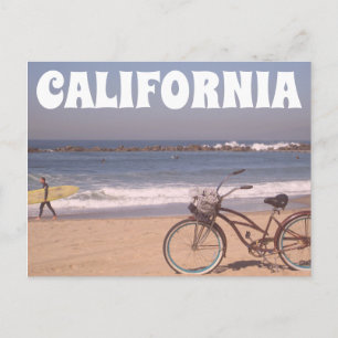 Surfa Bicycle California Beach Vykort