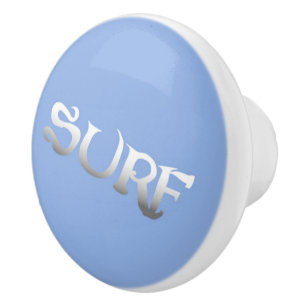 Surfa blå tippad keramisk knopp