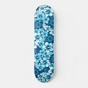 Surfa blommigt hibiscus mini skateboard bräda 18,5 cm