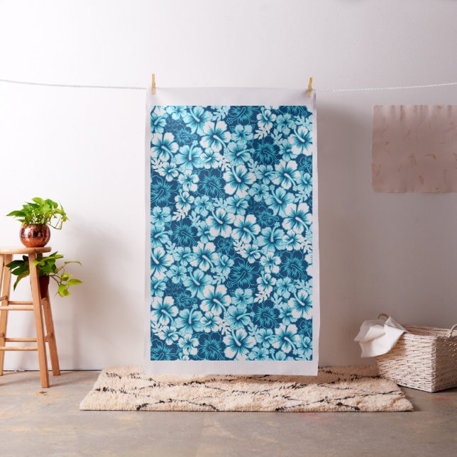 Surfa blommigt hibiscus tyg (In Situ)