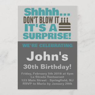 Surfa Cake Party Blue Birgday Inbjudningar