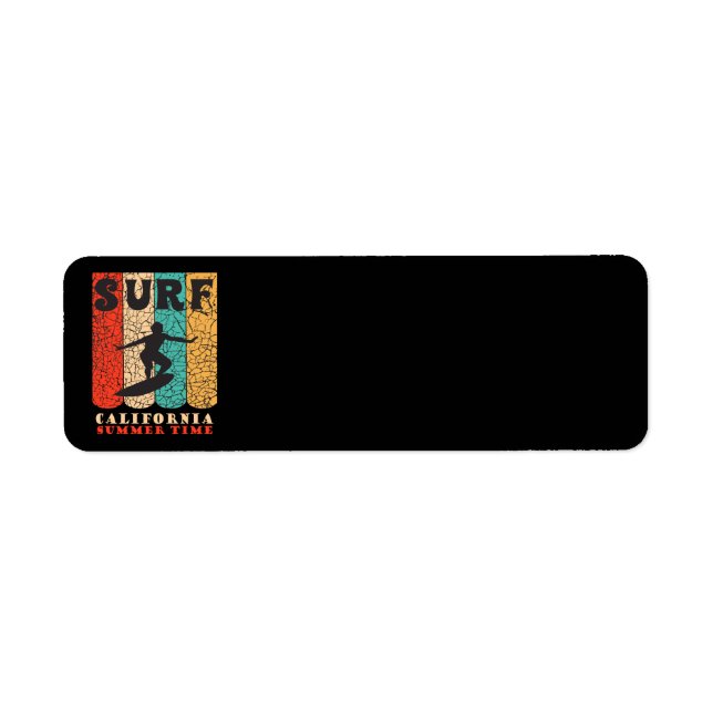 Surfa California Return Address Label Returadress Etikett (Framsidan)