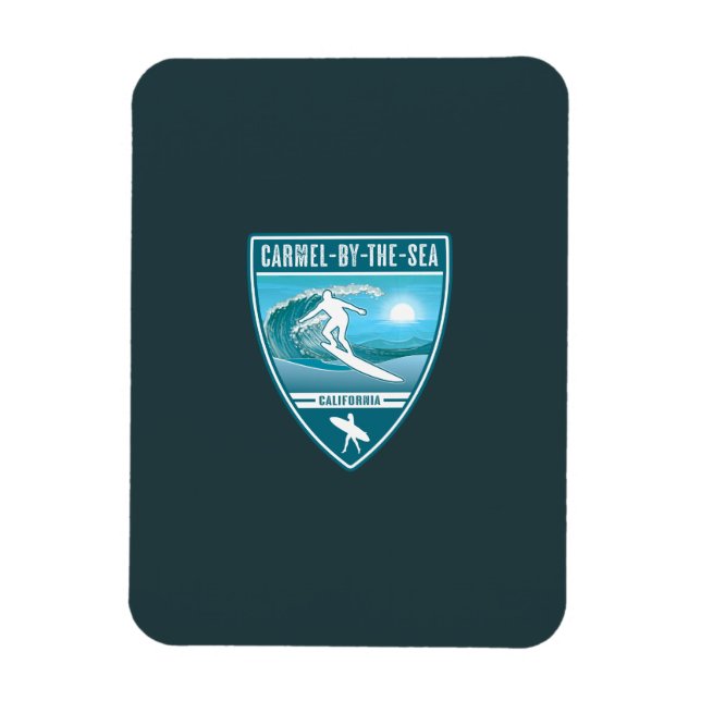 Surfa Carmel-by-the-Sea California Magnet (Vertikal)