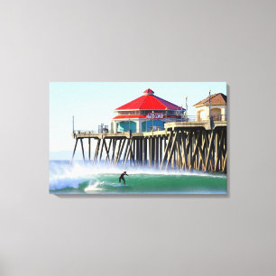 Surfa City Huntington Beach Ca Canvastryck