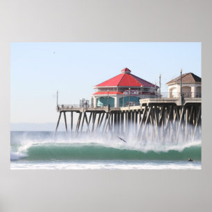 Surfa City Huntington Beach Ca Poster