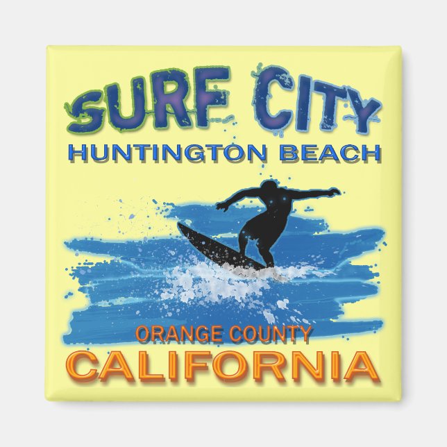 SURFA CITY HUNTINGTON BEACH MAGNET (Framsidan)