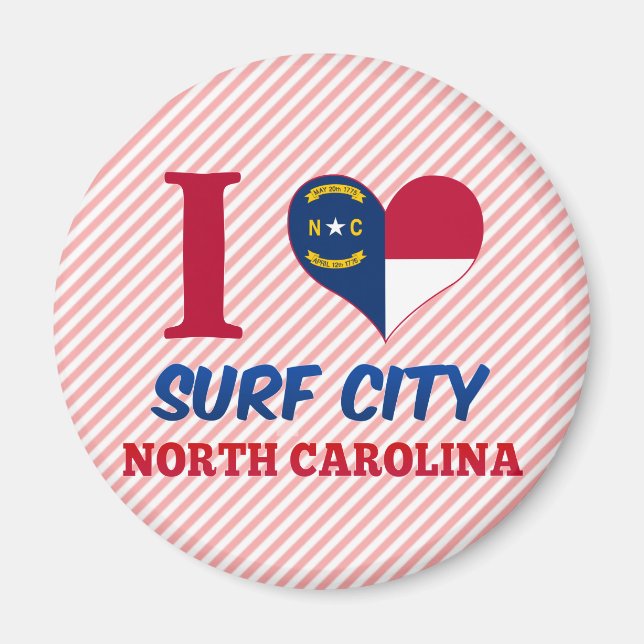 Surfa City, North Carolina Magnet (Framsidan)