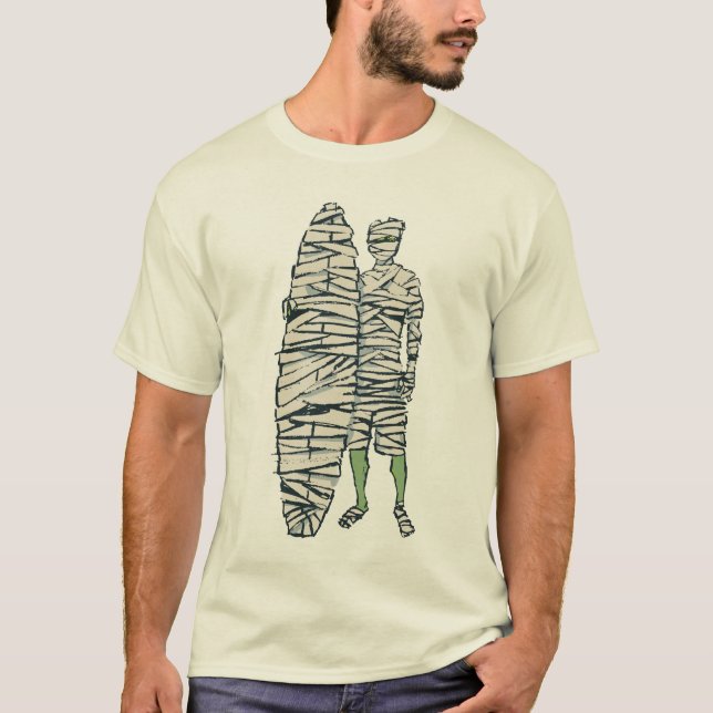 Surfa den Halloween mamman Tee Shirt (Framsida)