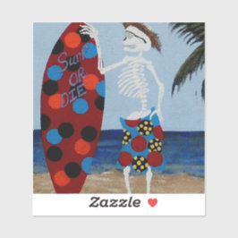 Surfa eller död klistermärken