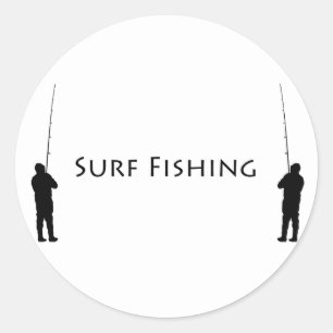 Surfa Fiske - Fiskare Runt Klistermärke
