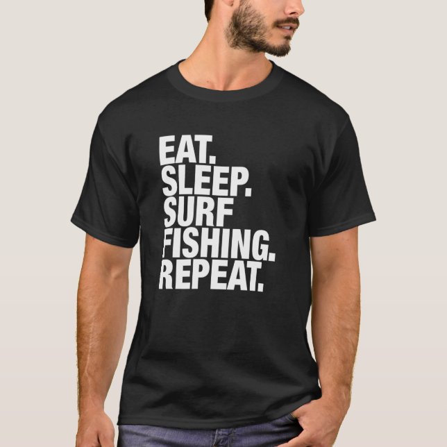Surfa Fisketsomströmning Upprepa T Shirt (Framsida)