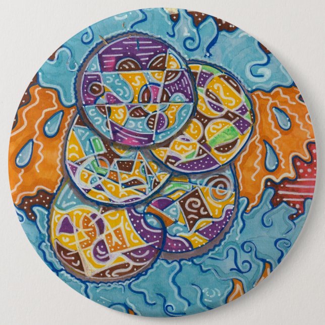 Surfa för elementär Abstrakt Knapp (Framsida)