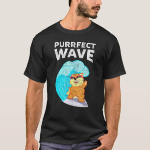 Surfa för exakt våg-Coola för katt T Shirt