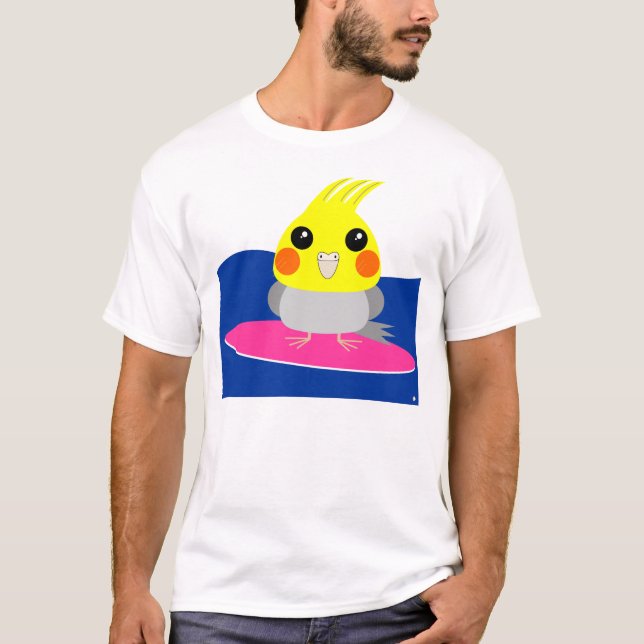 Surfa för för BelleBelle teckencockatiel/fågel Tee (Framsida)