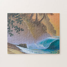 Surfa för Hanalei fjärdstrand Pussel