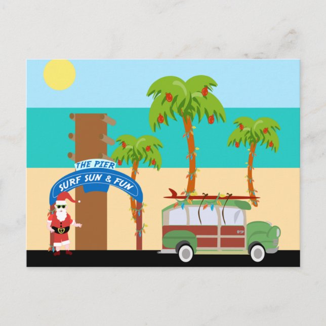 Surfa för jul helg vykort (Framsida)