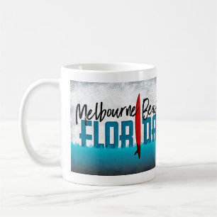 Surfa för Melbourne strandFlorida surfingbräda Kaffemugg