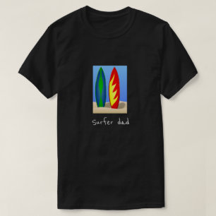 Surfa för surfingbrädor för surfarepappaslogan t shirt