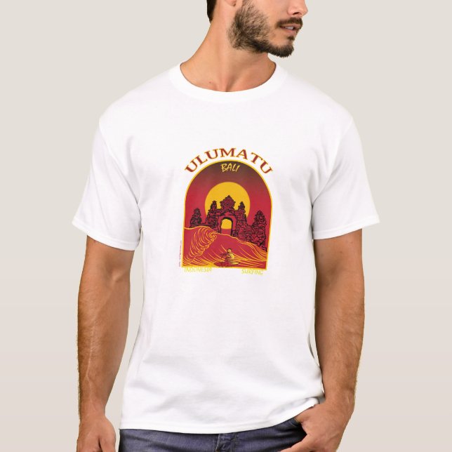 SURFA FÖR ULUMATU BALI INDONESIEN TEE SHIRT (Framsida)