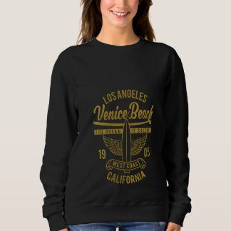 Surfa för Womens Venice Beach California Retro Vin T Shirt