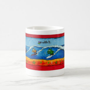 Surfa går grisar "med det ", kaffemugg