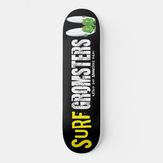 Surfa Gromsters helt svarta Mini Skateboard Bräda 18,7 Cm (Framsida)