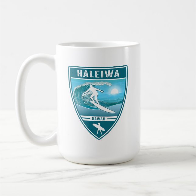 Surfa Haleiwa Hawaii Kaffemugg (Vänster)