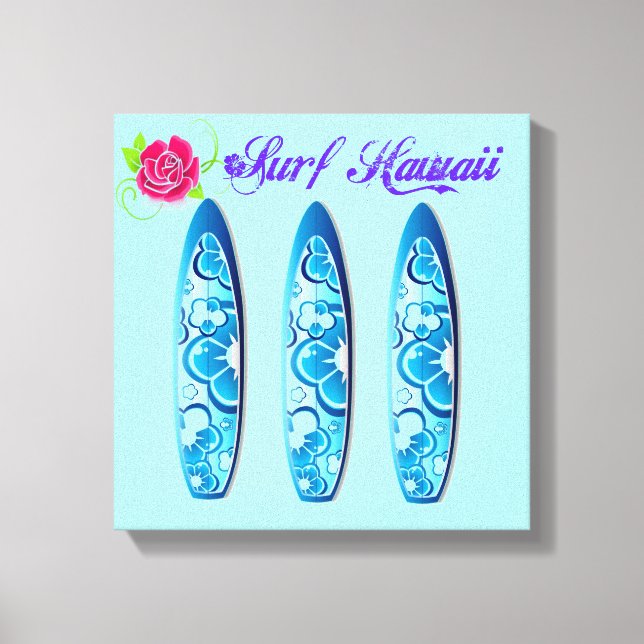 Surfa Hawaii Surfboard Canvastryck (Framsida)
