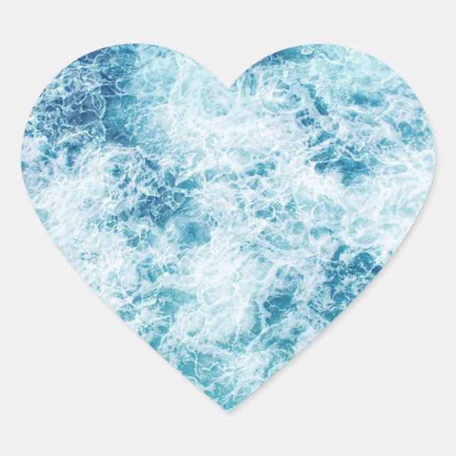 Surfa Hjärtformat Klistermärke (Framsida)