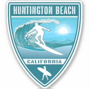 Surfa Huntington Beach California Klistermärken