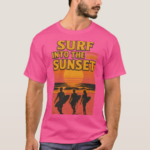 Surfa in i solnedgången - Vintage surf-t-shirt T Shirt