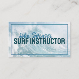Surfa Instruktör Surfing Lessons Big Ocean Wave Visitkort