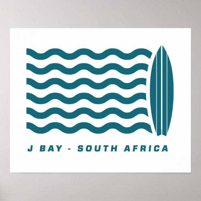 Surfa Jeffreys Bay South Afrika Poster (Framsidan)
