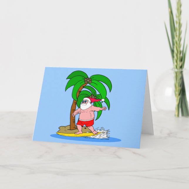 surfa jultomten helgkort (Framsida)