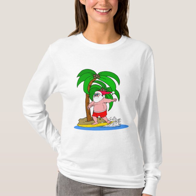 surfa jultomten t-shirt (Framsida)