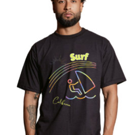 Surfa Kalifornien - Ride Vågar i Stil T Shirt